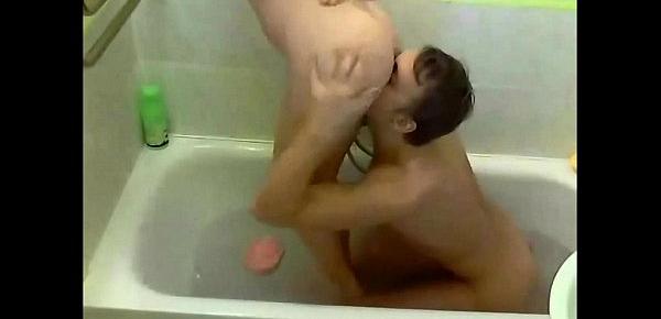  Oral sex in the bathroom